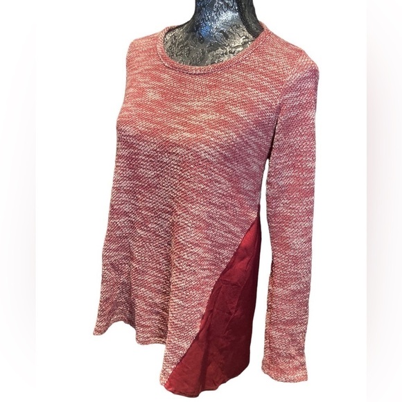 Lucky Brand & Co. - Women’s Light Weight Long Sleeve Sweater with Chiffon Back - Picture 1 of 16